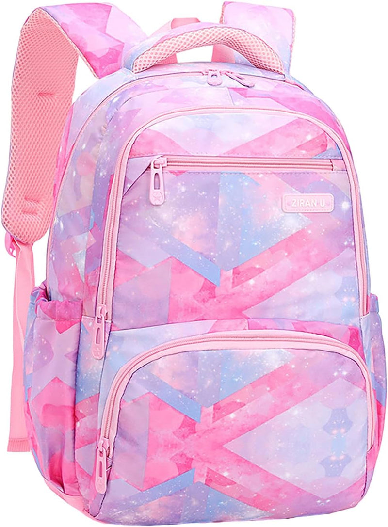 Girls School Bag, School Bag Leisure Backpack School Student Laptop Backpack, Waterproof Backpack,Accessories Plush Pendant for Teens Girls Women Students School Bag - Pink-C