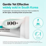 PDRN Hyaluronic Acid 100 Moisturising Cream Lightweight Moisturising Moisturising Cream with Salmon PDRN, Hyaluronic Acid, Collagen for Glass Skin, Korean Skin Care (60 ml)