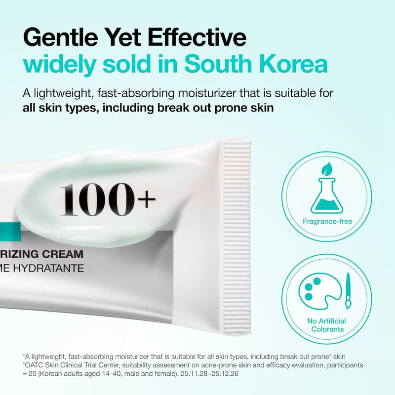 PDRN Hyaluronic Acid 100 Moisturising Cream Lightweight Moisturising Moisturising Cream with Salmon PDRN, Hyaluronic Acid, Collagen for Glass Skin, Korean Skin Care (60 ml)