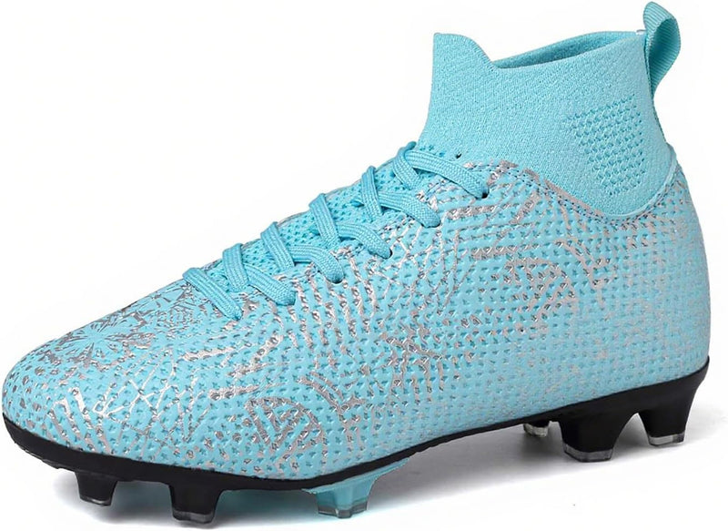 Kids Soccer Cleats Boys Girls Football Cleats Turf Soccer Shoes AG/FG - Blue-greenag