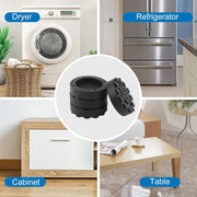 Anti Vibration Washer Pads for Washing Machine with Shock Absorption Suction Cup Feet, Anti-Slip Rubber Stabilizer Support Foot Mat, Stop Noise Moving
