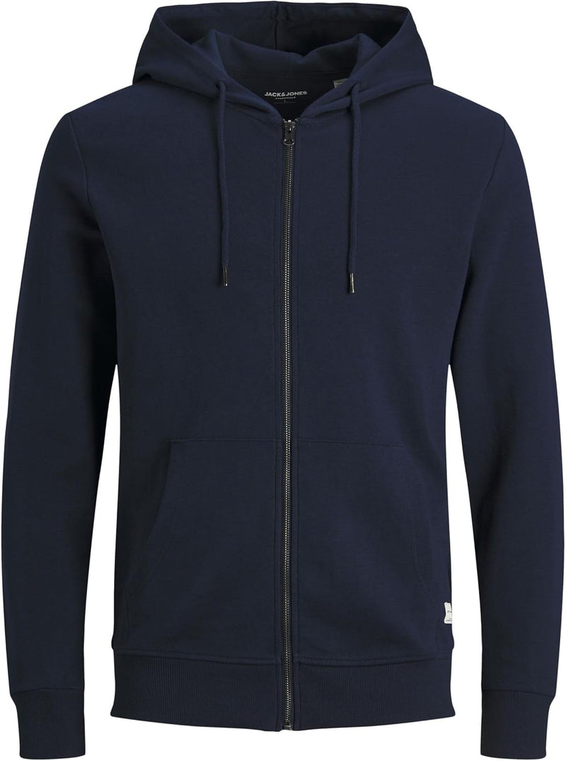 Men's Basic Zip Hood Plus Size Sweatshirt - Navy Blazer