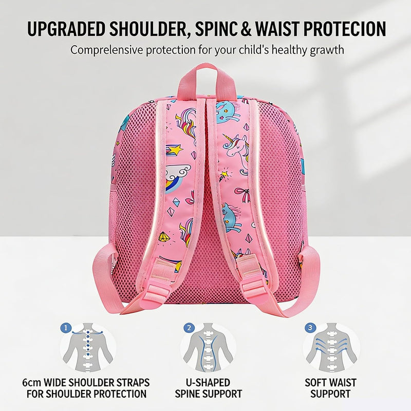 Cute Toddler Backpack, Animal Cartoon Kids Schoolbag, Lightweight Bookbags, Daypack School Backpack, Preschool Kindergarten Mini Children Bag - Pink