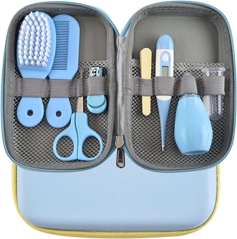 Baby Kit, 8 in 1 Portable Baby Basics Kit with Storage, Newborn Baby Health Safety Care Set for Infant Toddlers Care Keep Healthy and Clean