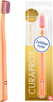 CS 12460 Velvet Ultra Soft Toothbrush, 12460 CUREN Filaments for Daily Use, Sensitive Teeth or Bleeding Gums, Gentle Deep Cleaning Manual Toothbrush, Swiss Premium Oral Care - Surprise Color 1 count (Pack of 1)