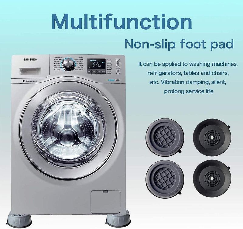 SKY-TOUCH 4pcs Anti Vibration Pads for Washer Dryer Shock and Noise Cancellation, Washing Machine Stand to Prevent Shifting, Shaking Walking for Home