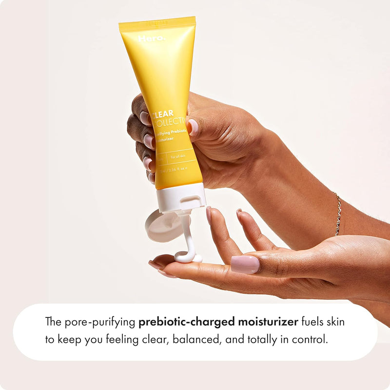 Mighty Patch Clear Collective Clarifying Prebiotic Moisturizer from Hero Cosmetics - Hydrating Daily Face Moisturizer to Purify, Smooth and Soften Skin (2.36 fl oz)