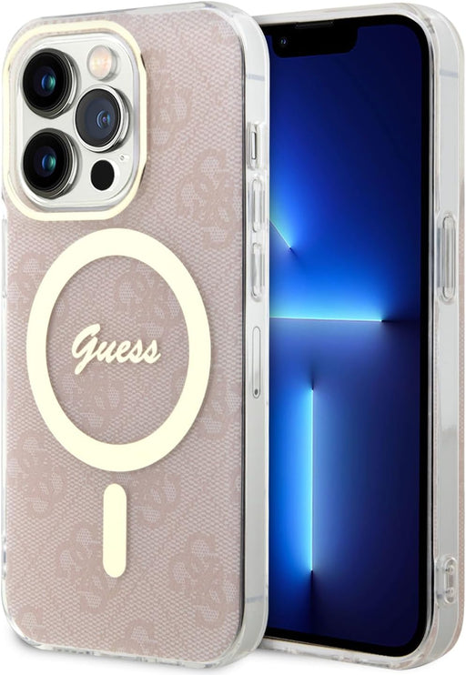 CG MOBILE Guess HC Magfit 4G Case For iPhone 15 Pro (Pink)