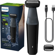 Philips Bodygroom BG3017/01 Showerproof Groin & Body Trimmer Hypoallergenic Blades, Close & Comfortable Shave, 3mm Comb 50min Cordless, Ergonomic Grip - [NEW] BG3017/01 - Series 3000