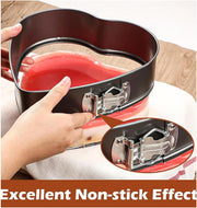 FEELINGS Heart Shaped Springform Baking Pan, Dark Grey, 9 Inch, Non-Stick
