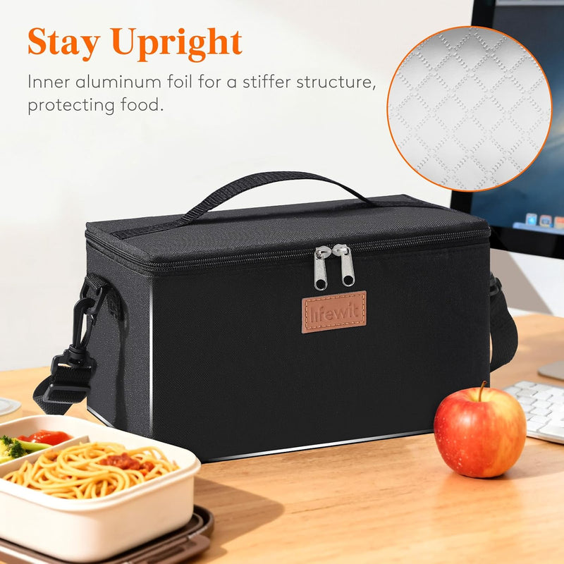 Insulated Lunch Bag 6.5L, Small Cooler Bags for Men Women Adult, Waterproof Packed Lunch Box, Leak-Proof Thermal Tote for Work, Picnic, Outdoor, Beach, Camping, BBQ, Travel