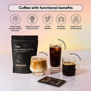 Rite Functional Coffee, Arabica Instant Coffee with Adaptogenic Mushrooms for Better Energy, Focus, Digestion & Immunity, 35mg Caffeine per serving (Pack of 15)