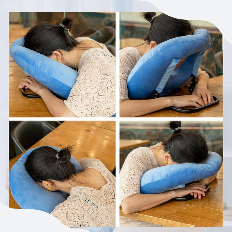 Face Down Pillow After Eye Surgery, Adjustable Height Prone Prone Pillow Face Down Sleep, Retina Lying Pillow, Vitrectomy Macular Hole Retinal Detachment Recovery Equipment Eye Surgery Support - Blue