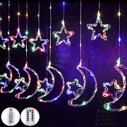 Festive Lights - Crescent Moon With Stars