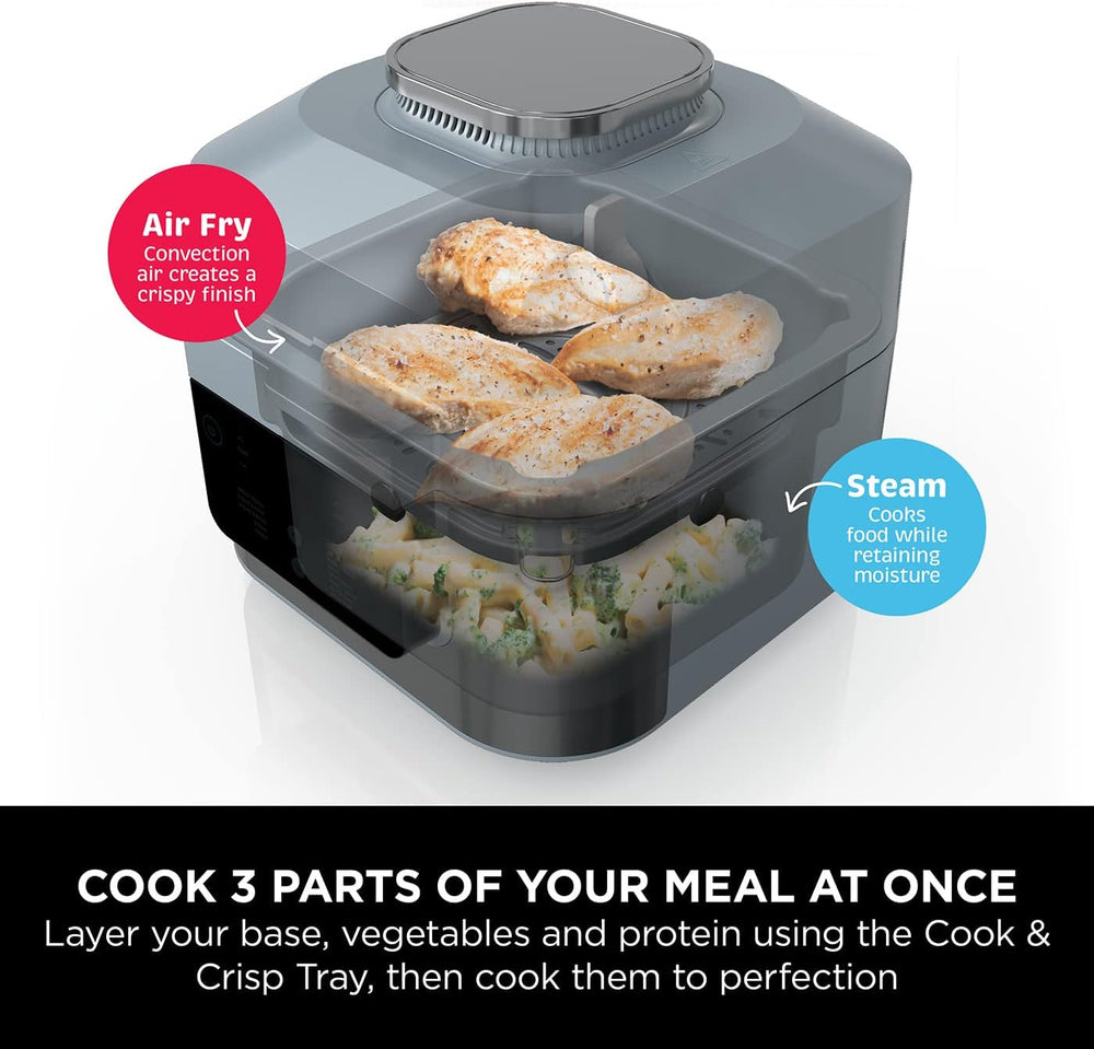 Speedi 10-in-1 Rapid Cooker, Air Fryer and Multi Cooker, 5.7L, Air Fry, Steam, Grill, Bake, Roast, Sear, Slow Cook & More, Cooks 4 Portions, Sea Salt Grey, ON400ME, 2 Years Warranty