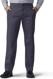 Lee Men's Extreme Motion Flat Front Regular Straight Pant - Charcoal