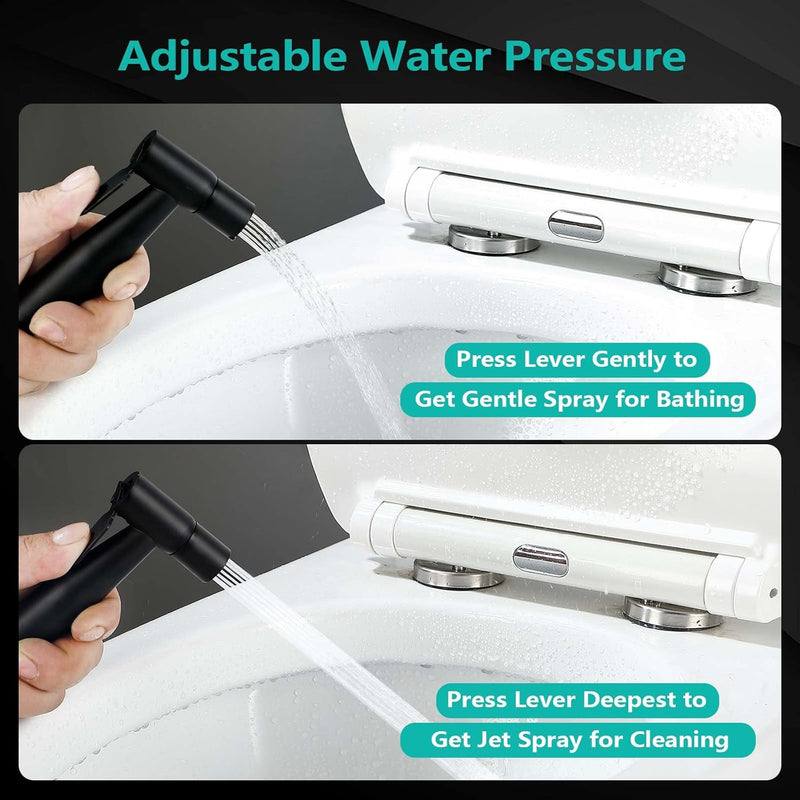 BARROCK All Metal Stainless Steel Hand Held Bidet Sprayer for Toilet, High Pressure Sprayer Head Brushed Gold