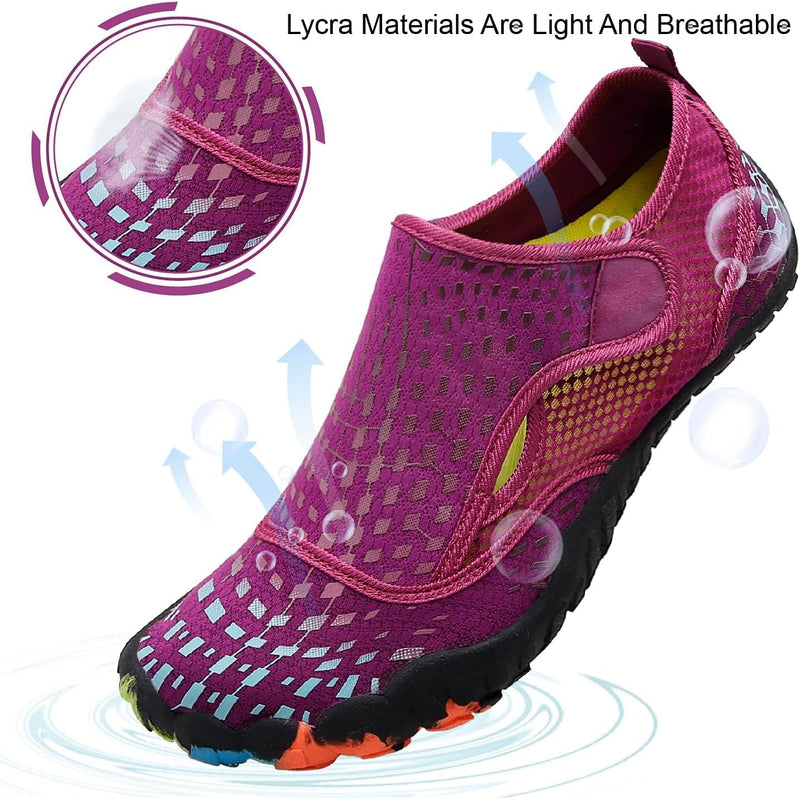 L-RUN Water Shoes Mens Womens Outdoor Quick Dry Aqua Barefoot Beach Shoes for Swim Surf Diving Summer Water Sports