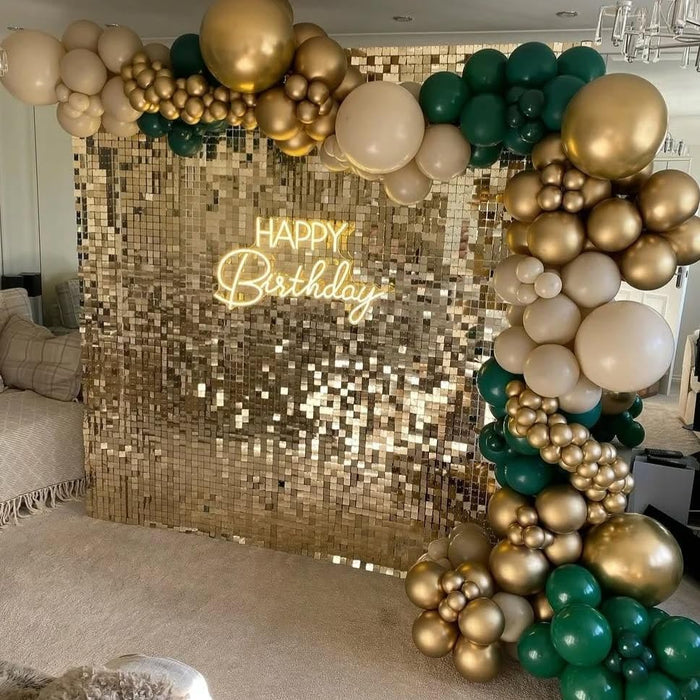 Kate Shimmer Wall Backdrop Sliver Wall Panels 12Pcs Square Sequin Shimmer Wall Backdrop Decoration for Birthday Party,Wedding, Anniversary