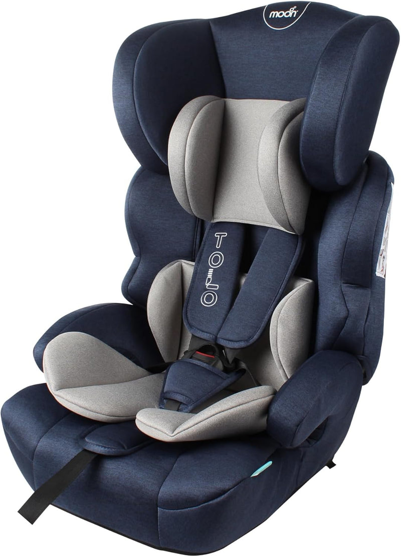 The Moon Brand Tolo Car Seat – Baby Travel Gear for Kids (9m to 11yrs) – ForwardFacing Child Booster Seat w/ Adjustable Headrest – Group 123 Comfort Car Accessories – Green