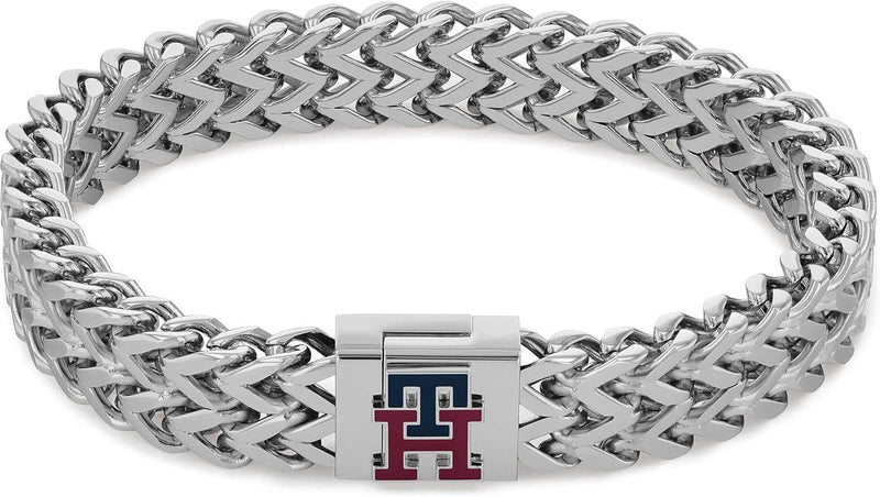 Th Monogram Mens Stainless Steel Bracelet