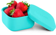 OmieBox Silicone Leakproof Snack Containers To Go, Food Storage Containers with Lid - BPA Free, Airtight, Dishwasher and Freezer Safe, Oven Safe - 9.4 ounces - Teal