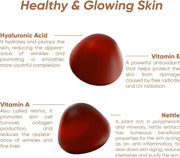 SKIN Vitamin Gummies, for healthier skin, glowing, radiant, clean skin, anti-aging ingredients, Sugar Free, Vegan, Blueberry Flavour (60 Count)