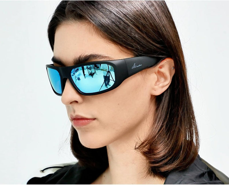 OhO sunshine Smart Glasses Unisex,Polarized Sunglasses with Bluetooth Speaker,Athletic/Outdoor UV Protection and Voice Control