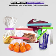Food Clips, 18 Pcs Bag Sealing Clips For Storage Bags, In 4 Colors, Reusable Plastic Sandwiches And Snacks