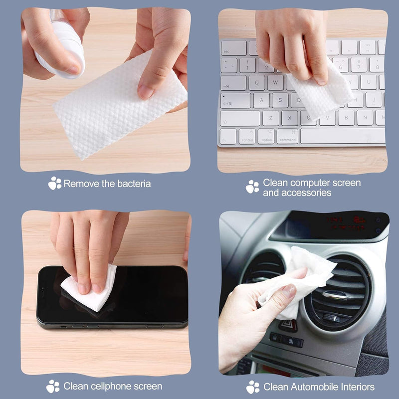 Disposable Face Towels, Soft Cotton Cleansing Cloths, Dry Towelette for Makeup Removal and Skin Cleaning, Ideal for Office, Travel, and Personal Care, 100-Count