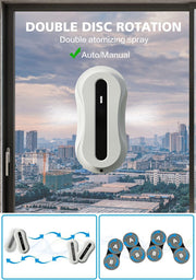 NALACAL Window Cleaning Robot, Automatic Window Cleaner Robot, Smart Cleaning Machine with Dual Water Spray Technology and Edge Detection, Electric Washing Tool for Inside or Outside