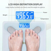 SKY TOUCH Sky-Touch Multifunctional Smart Body Fat Scale, Electronic Led Digital Weight Bathroom Scale With Smartphone App, Support 17 Languages And Indoor Temperature Measurement, 26026023Mm Whtie
