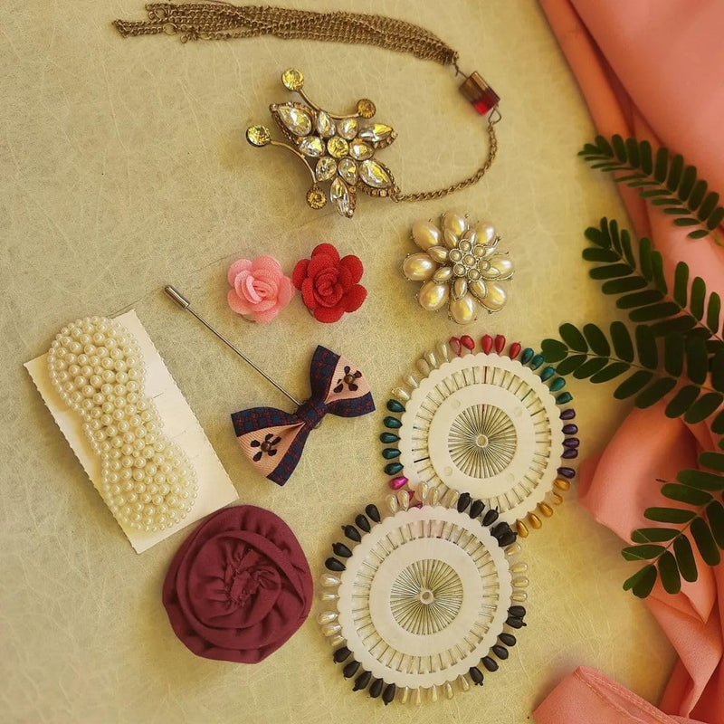 80PCS Pearlised Scarf/Hijab Pins: Elegant Muslim Brooches for Women - Pack of 2