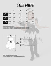 Spooktacular Creations Children's Twisted Angel Costume, Girls' Dress, Half Angel/Half Devil, Kids' Outfit Set for Halloween Party