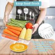 Yoawllty 10 Pack Fridge Organizers and Storage, Stackable Refrigerator Pantry Organizer Bins with Lids, Clear Plastic Food Storage Bins for Kitchen, Fridge Organizer
