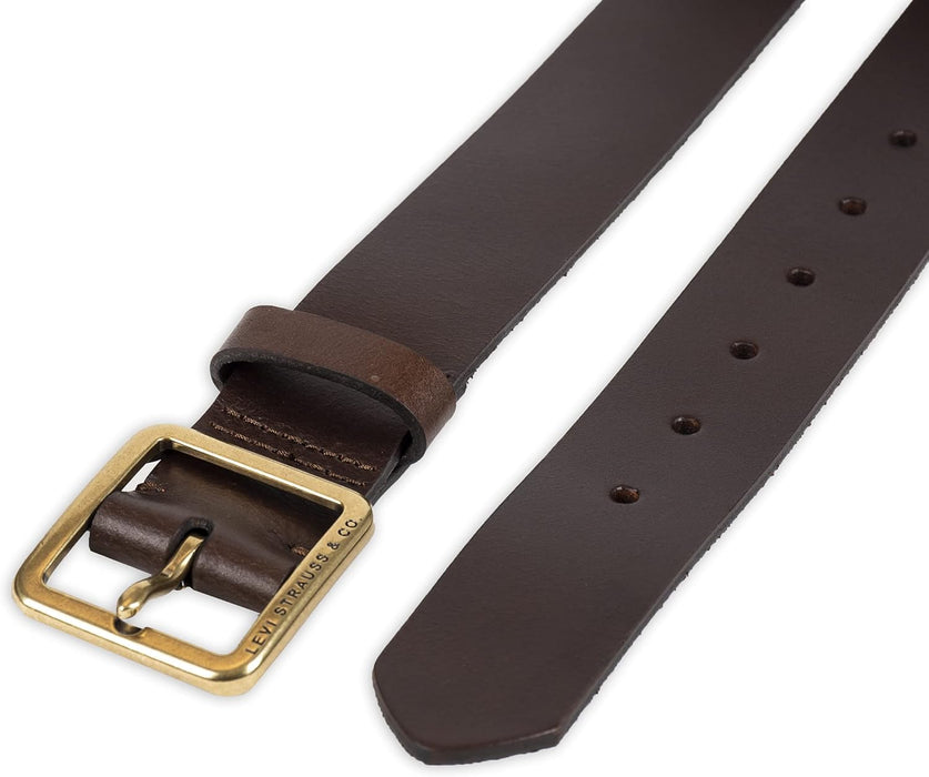 Levi's womens Plus Size Square Center Bar Buckle Leather Belt Belt