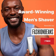 Electric Pubic Hair Trimmer Men's Shaving & Grooming Sets Kit w/ 4 Guards and Replaceable Ceramic Blade Heads, Waterproof Wet/Dry Groin Trimmer for Men, 90 Minutes Shaving, Body Groomer for Men (Blue)