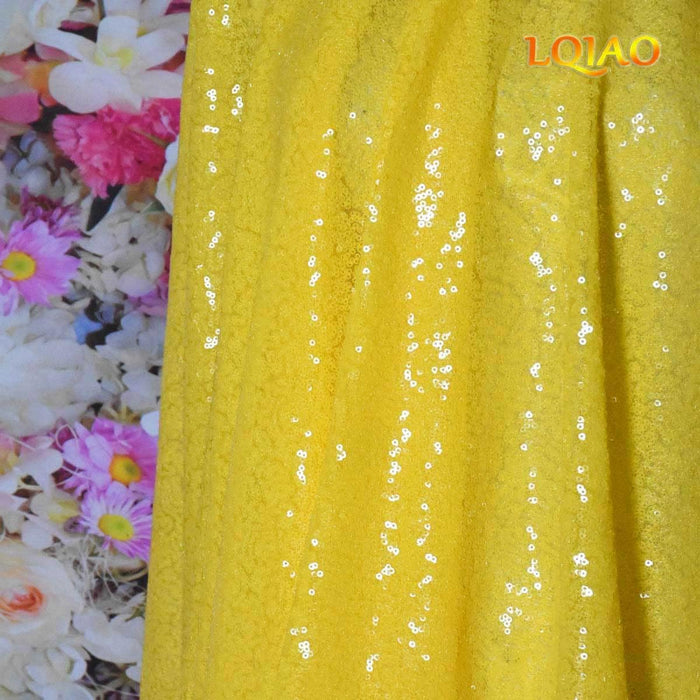 LQIAO 2 Panels Light Gold Sequin Backdrop Glitter Fabric for Wedding Birthday Parties Shimmer Wall-2x8ft