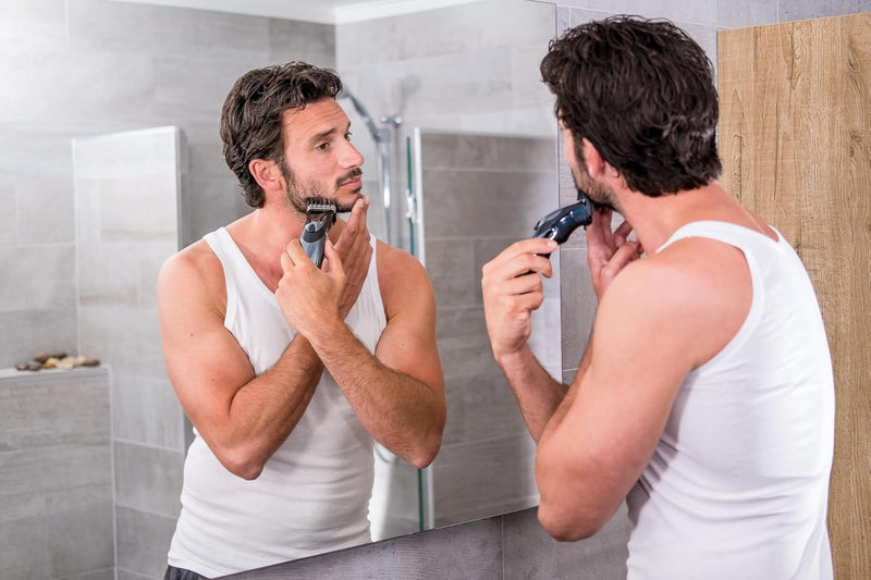 Wahl Haircut & Beard Grooming Kit, Rechargeable Hair Clipper, 12 Comb Attachments, Detachable And Rinsable Blades, 09639-827