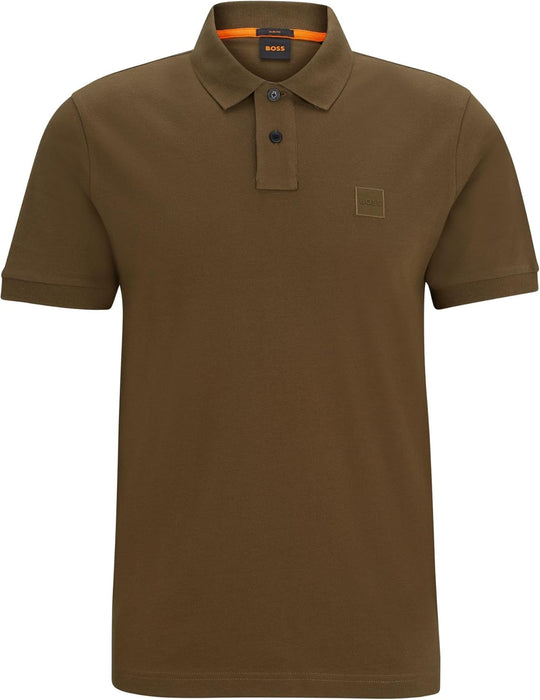 BOSS Men's Passenger Slim Fit Stretch Cotton Polo Shirt with Logo Patch