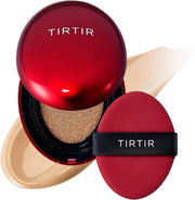 Mini Size TIRTIR Mask Fit Red Cushion Foundation Japan's No.1 Choice for Glass skin, Long-Lasting, Lightweight, Buildable Coverage, Semi-Matte (21N Ivory, 4.5g (Pack of 1)) - Camel 0.15 Fl Oz (Pack of 1)