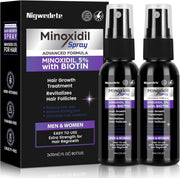Minoxidil 5 for Men & Women, Advanced Topical Minoxidil 5% Hair Growth Spray with Biotin, Castor Oil, and Ginger Extract, for Hair Growth Treatment, Prevents Hair Loss, 2-Month Supply - Minoxidil