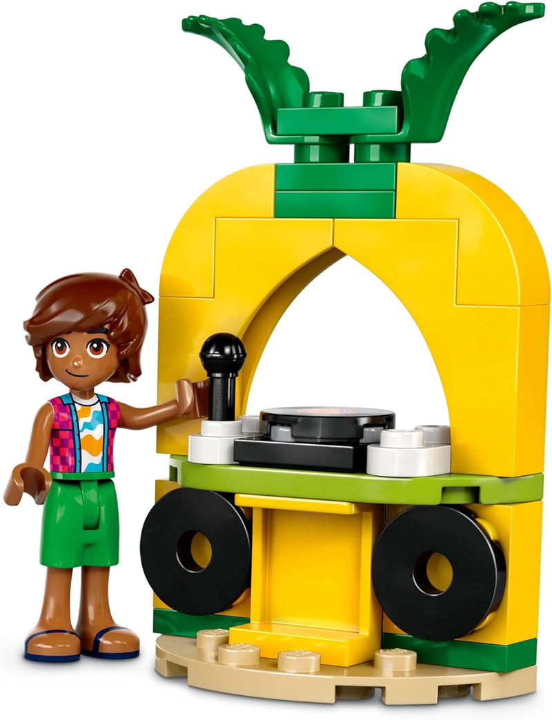 LEGO Friends Unicorn & Flamingo Pool Party Toy with Animal 'Floaties', 2 Mini Dolls, Churro the Cat & Accessories incl. a DJ Booth & Sunbeds - Creative Gift for 5+ Year Old girls - 42658