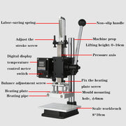 Hot Foil Stamping Machine, 10x13cm Digital Embossing Machine, Manual Tipper Stamper, with Full Scale & Positioning Slider for PVC Leather Paper Embossing
