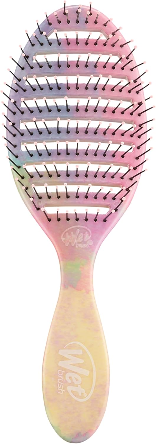 Wet Brush Speed Dry Hair Brush - Color Wash, Watermark - Vented Design and Ultra Soft HeatFlex Bristles Are Blow Dry Safe With Ergonomic Handle Manages Tangle and Uncontrollable Hair - Pain-Free