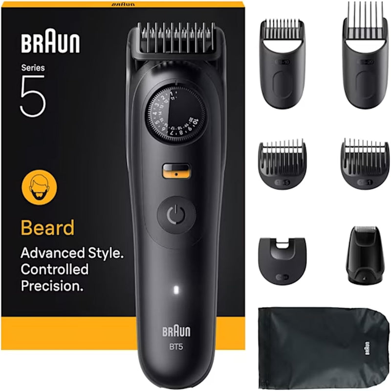 Braun Body Groomer Series 3, BG 3530 with 3+ Accessories, Extra Skin Protection, 80 Min Battery Life, Gentle Shaving & Trimming, Waterproof, Designed in Germany - Grey - BT 5560