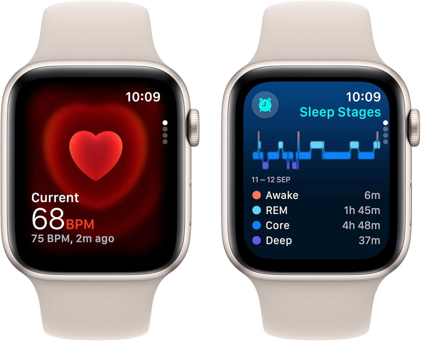 New Apple Watch SE (2nd Gen, 2023) [GPS + Cellular 40mm] Smartwatch with Starlight Aluminum Case with Starlight Sport Band M/L. Fitness & Sleep Tracker, Crash Detection, Heart Rate Monitor (Renewed)