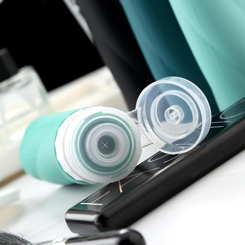 Gemice Travel Bottles for Toiletries, 3oz Tsa Approved Travel Size Containers BPA Free Leak Proof Travel Tubes Refillable Liquid Travel Accessories with Clear Toiletry Bag (4 Pack)