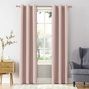 Sun Zero Easton Blackout Energy Efficient Grommet Curtain Panel, Pearl , 40" x 120" , 57796 - Blush Pink 101.6W x 274.3L cm (1 Panels)