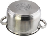 Wilson by Cuisine Art Stainless Steel 12-Piece Cookware Set - Casserole, Saucepan, Fry PanCooking set Heavy Duty With Stainless Steel Handle Gas, Stovetops Compatible For Family Meals